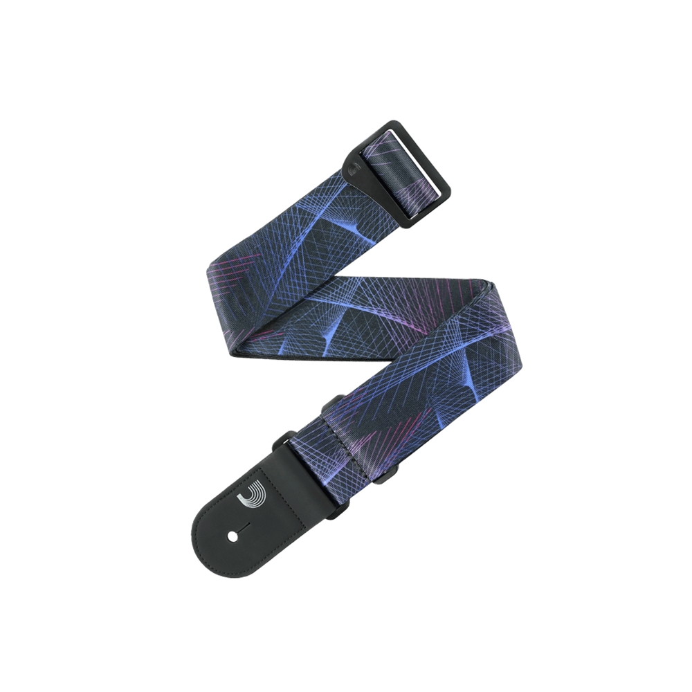 D'Addario 50RUN82 Outrun Polyester Guitar Strap, Kaleidoscope