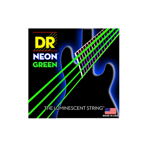 DR Strings NGB45 NEON™ Green bass guitar strings with K3™ Technology, Medium