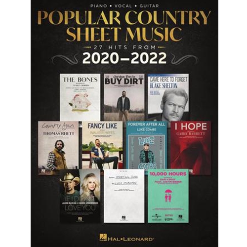 Popular Country Sheet Music 27 Hits from 2020-2022 Piano/Vocal/Guitar