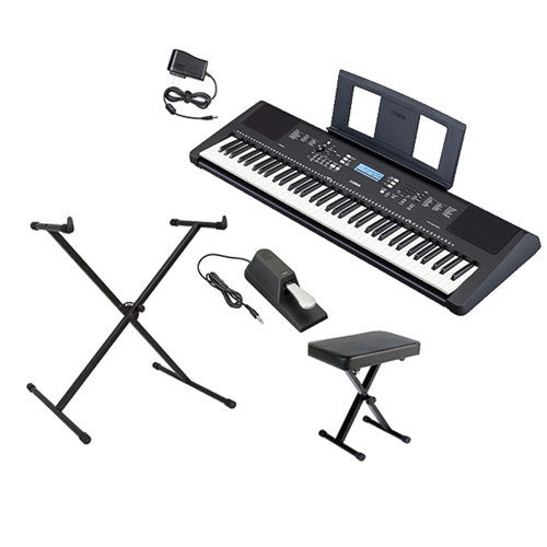 NW Music PSREW310ADPKGDLX 76-Key Portable Keyboard with Deluxe Pedal, X-Stand & Bench - $100 MARKDOWN!