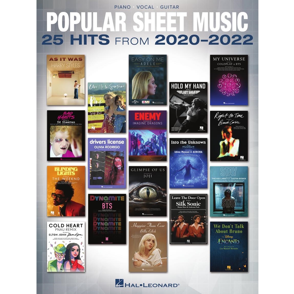 Popular Sheet Music 25 Hits from 2020-2022