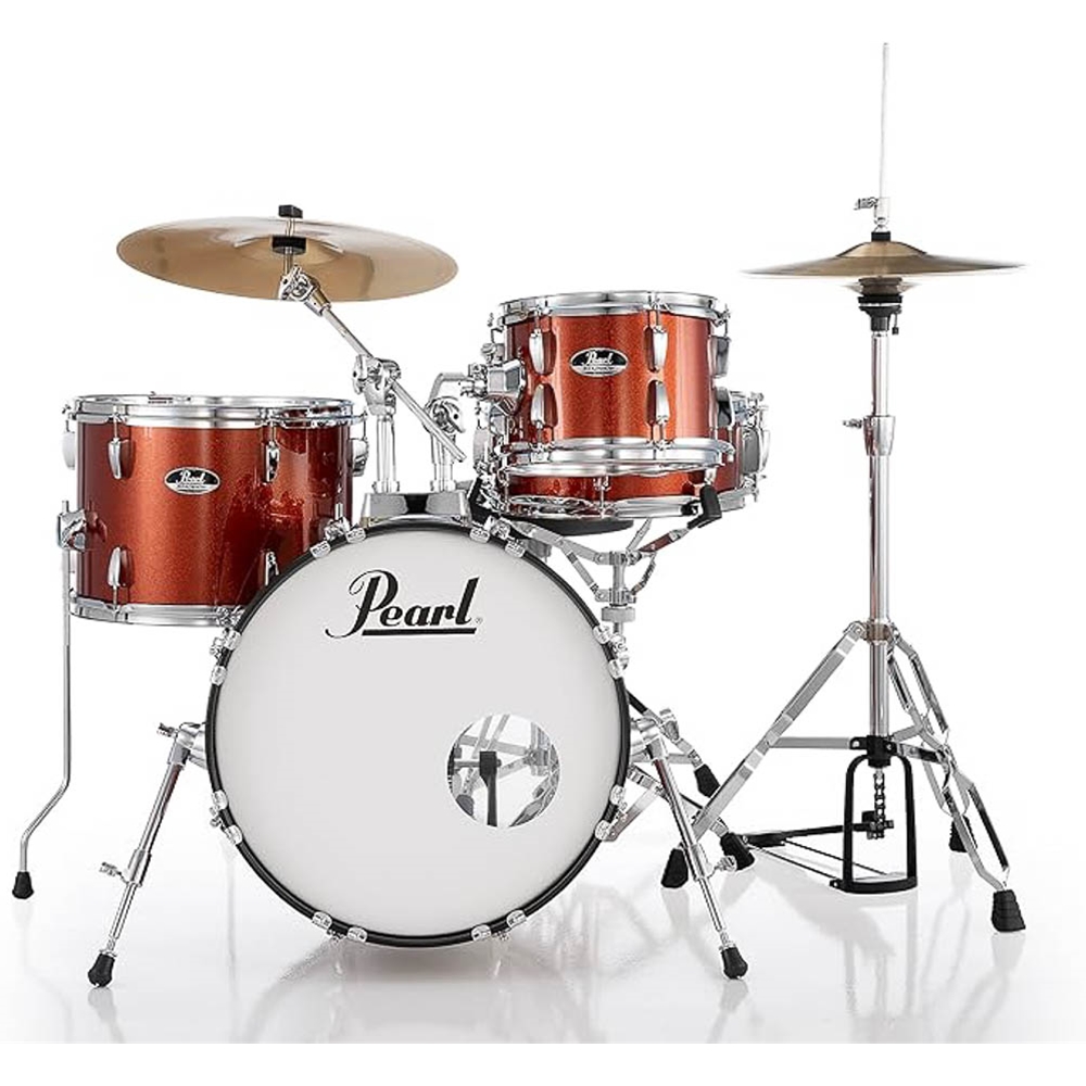 Pearl RS584C/C749 Roadshow 4-piece Complete Drum Set with Cymbals - Burnt Orange Sparkle