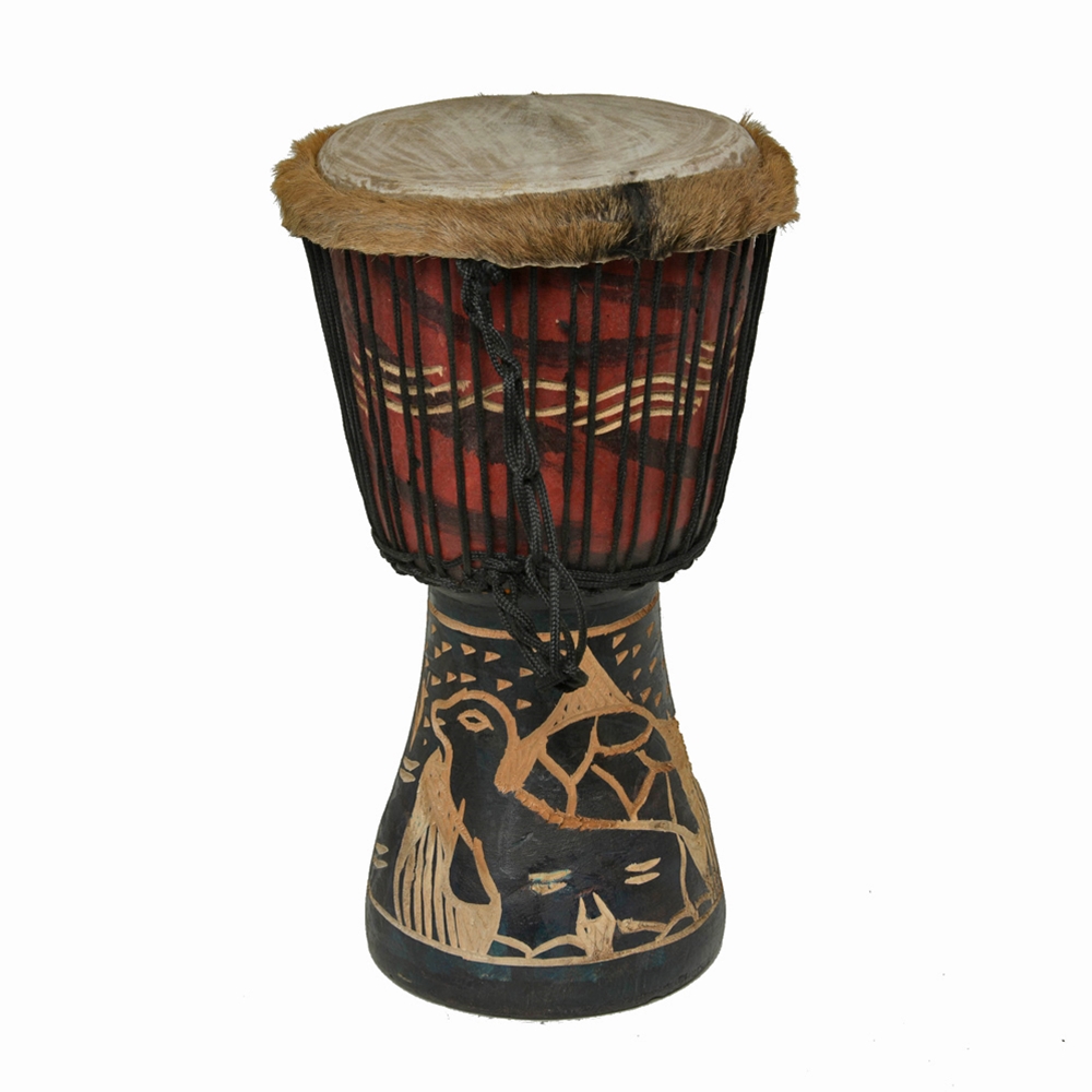 Samba Daramy SBD10F 10" Handcrafted African Djembe - Fur Lined Head