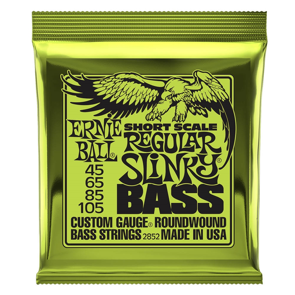 Ernie Ball P02852 Regular Slinky Nickel Wound Short Scale Bass Guitar Strings 45-105