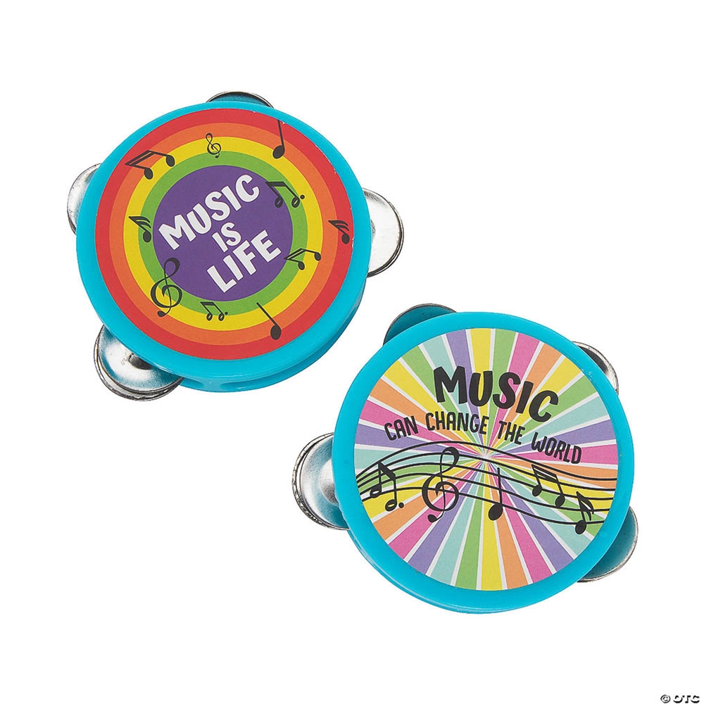 NW Music 14090724 Rainbow Mini Tambourine
