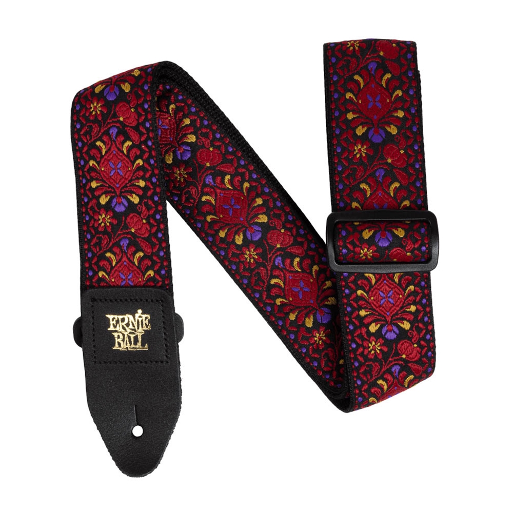 Ernie Ball P05369 Classic Jacquard Guitar/Bass Strap - Crimson Royal Bloom