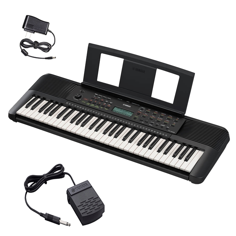 Yamaha PSRE283 61-Key Entry-Level Portable Keyboard w/PA130 Power Adapter.