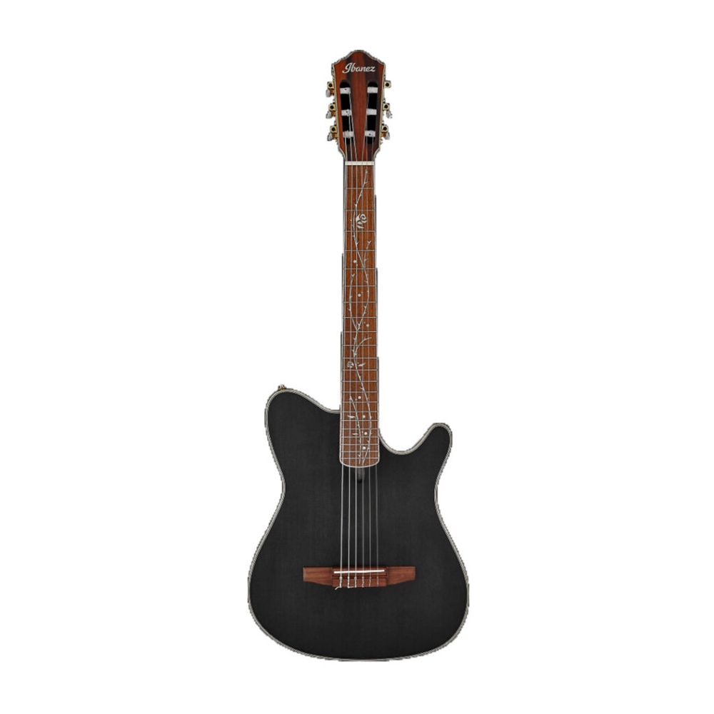 Ibanez TOD10NTKF Tim Henson (Polyphia) Acoustic Electric Guitar, Transparent Black Flat