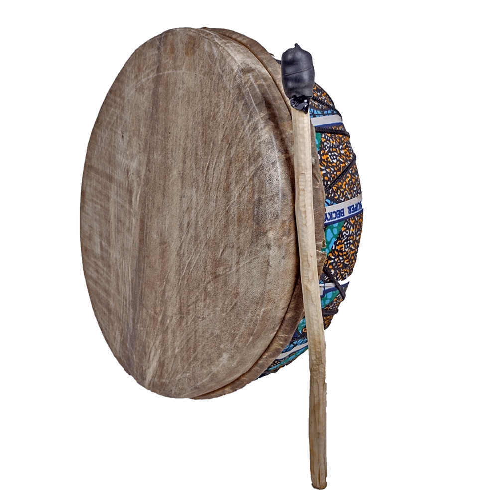 Samba Daramy SBDBL 15" Handcrafted African Buffalo Drum w/ Beater w/ Mallet
