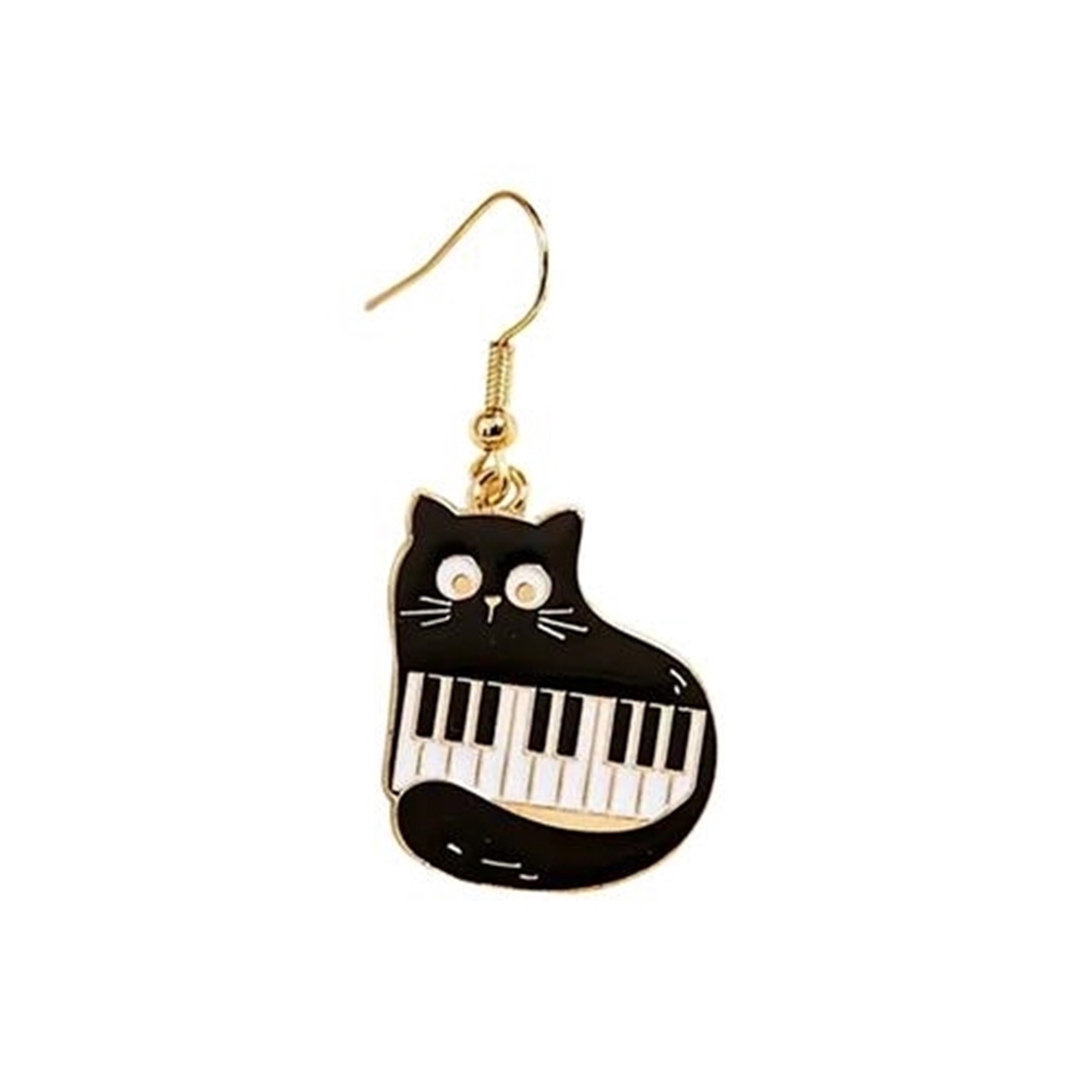 AM Gifts  MUER20 Cat w/ Keyboard Earrings