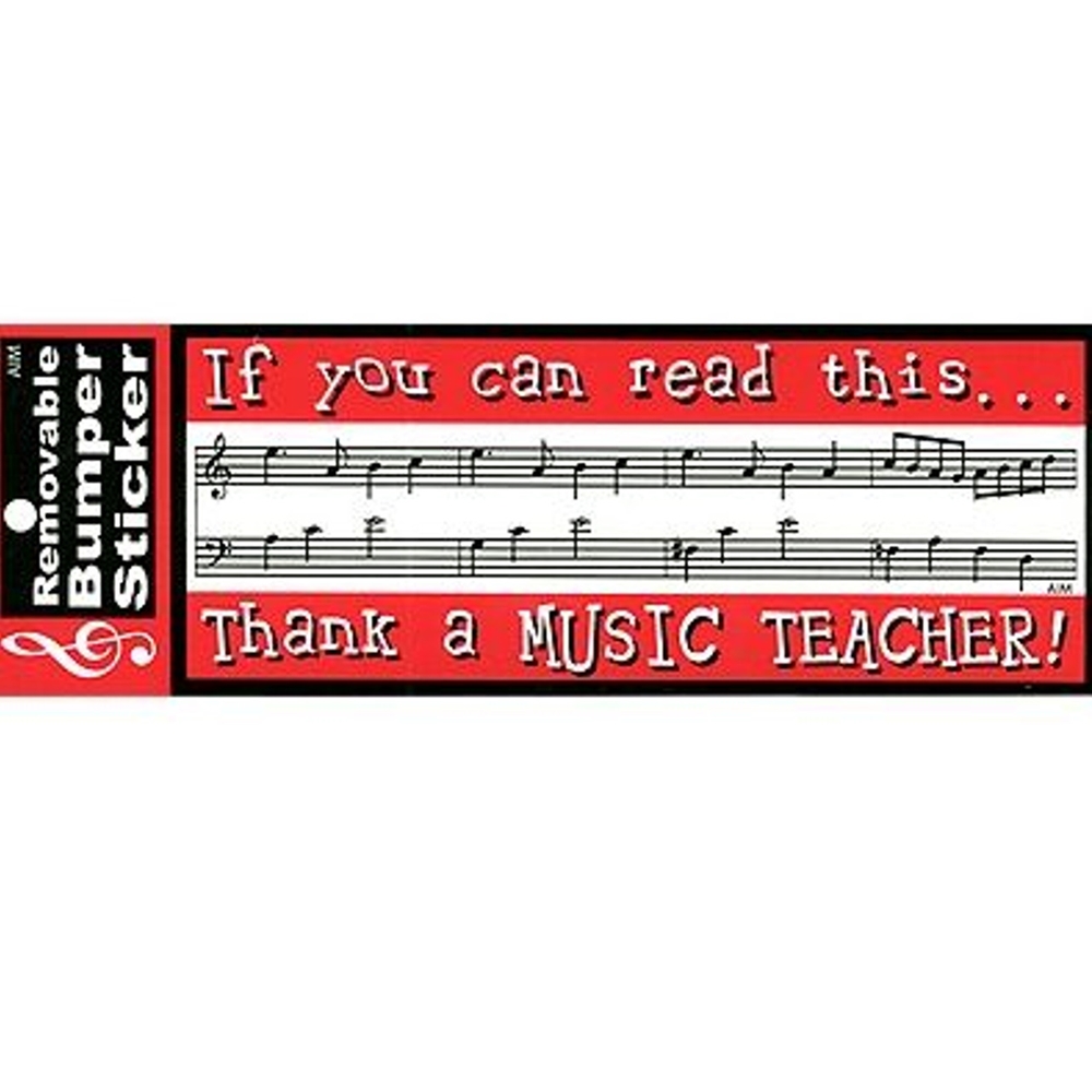 AM Gifts  331154 Bumper Sticker Thank a Music Teacher!