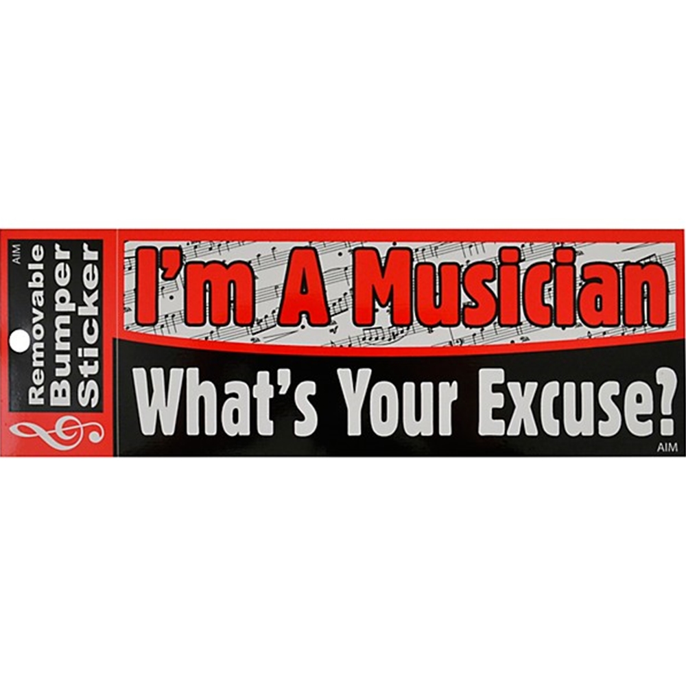 AM Gifts  331239 Bumper Sticker I'm a Musician