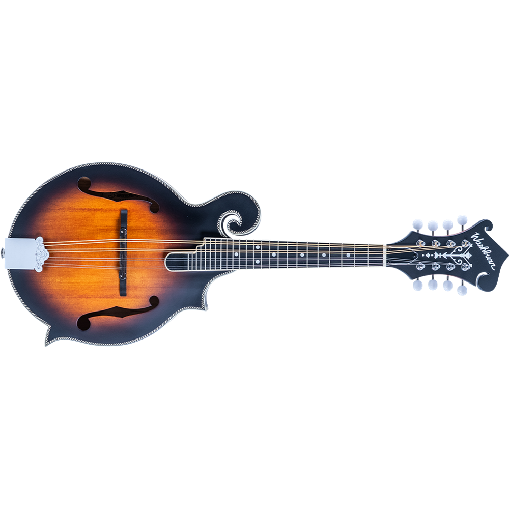 Washburn M3SEBRK Americana F-Style Mandolin, Brown Burst w/Deluxe Gig Bag