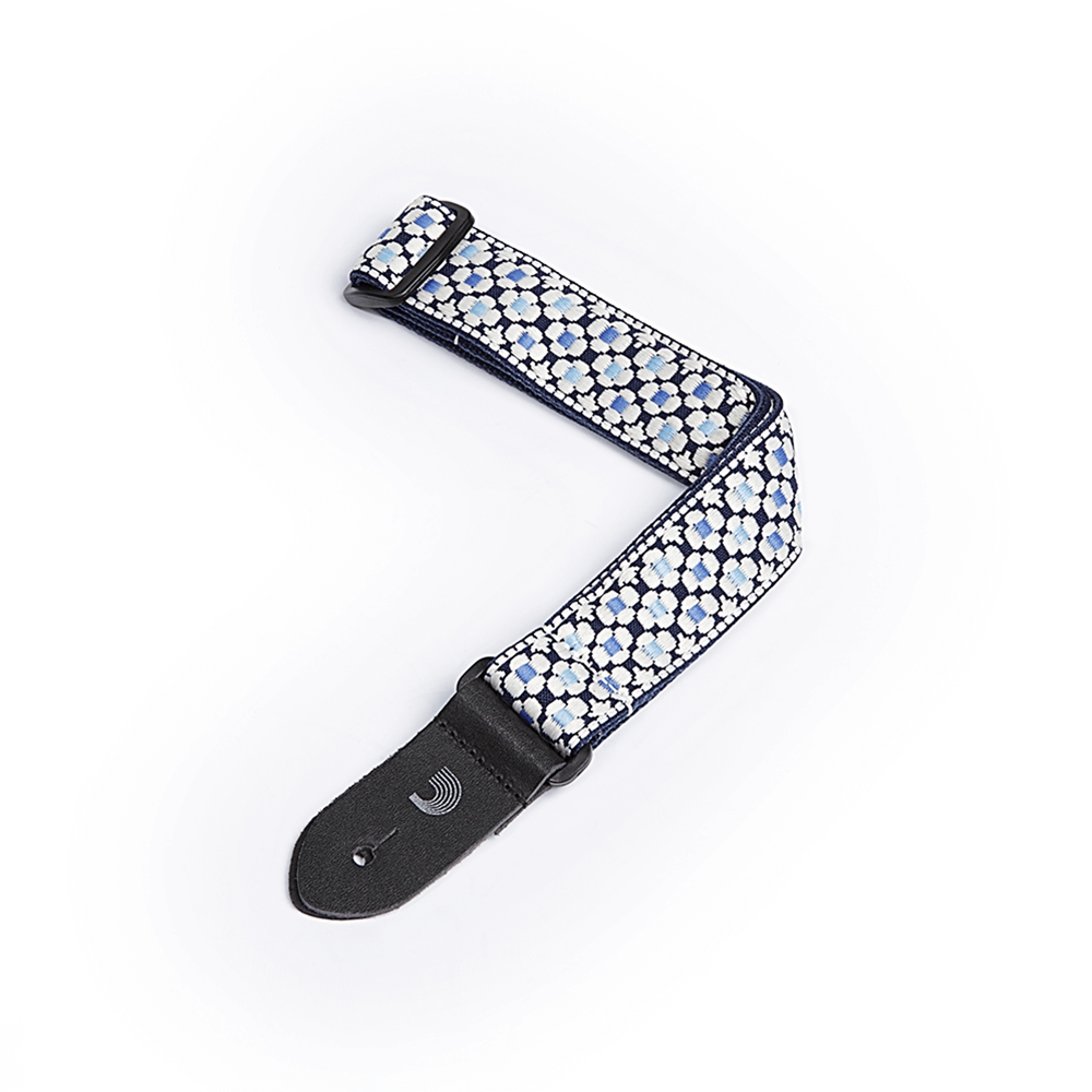 D'Addario 15UKE01 Woven Ukulele / Small Instrument Strap, Blue Flowers