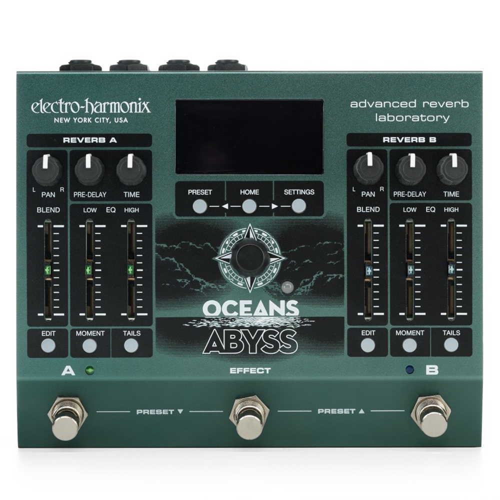 Electro-Harmonix OCEANS ABYSS Advanced Reverb Laboratory Guitar Effects Pedal