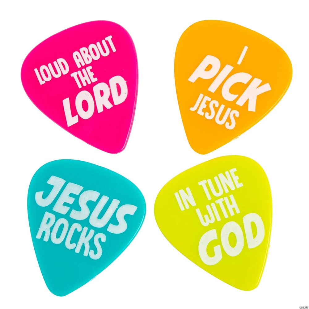 NW Music 14104012 Giant Christian Guitar Pick, Single