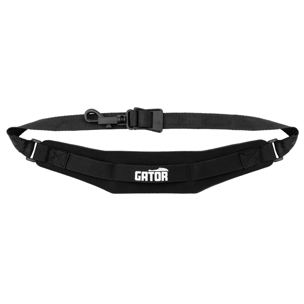 Gator G27NEO-BLK Deluxe Neoprene Saxophone Strap, Black