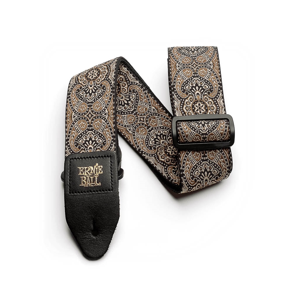 Ernie Ball P04163 Gold And Black Paisley Jacquard Guitar Strap