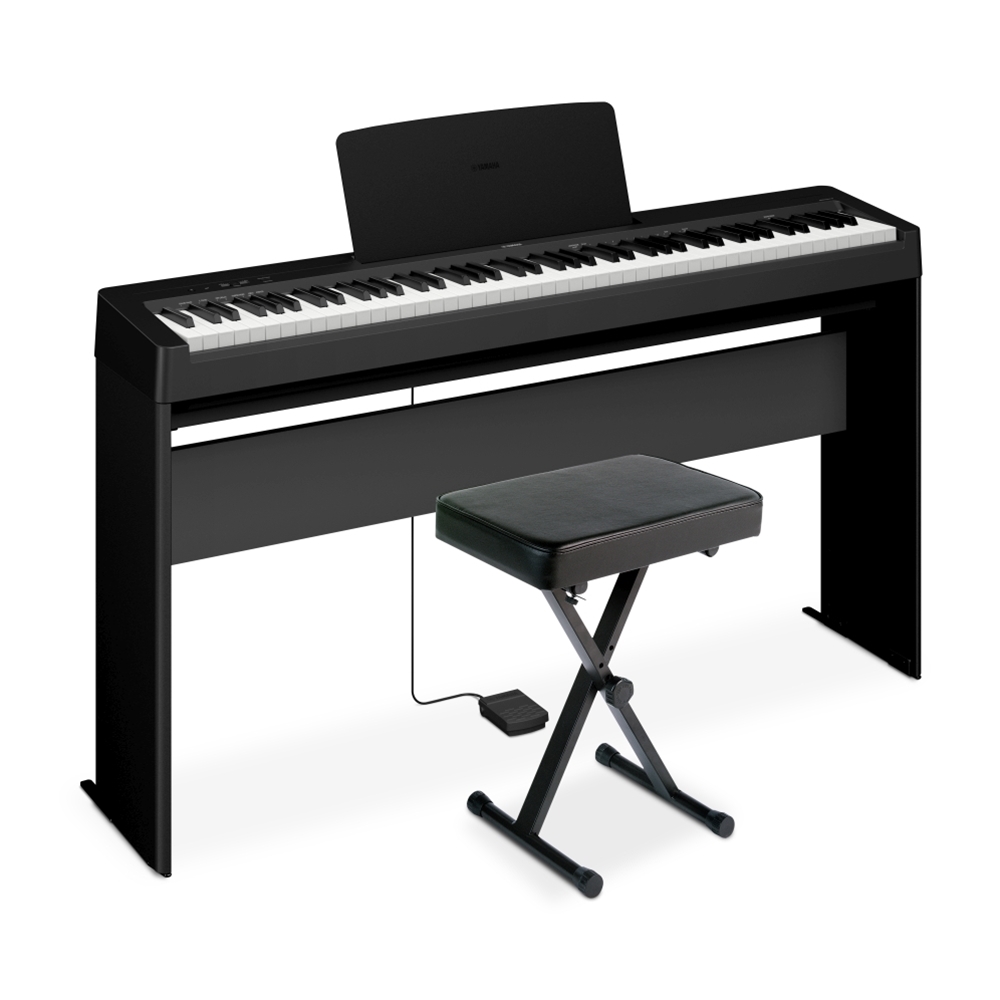 Yamaha P143LXB 88-Note, Weighted Action Digital Piano Bundle with Stand and Bench