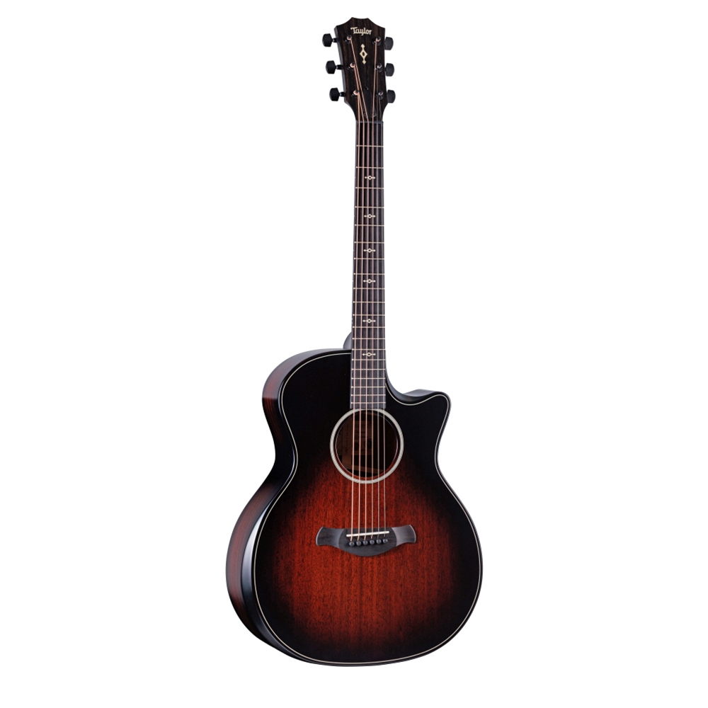 Taylor 324CE-BE NEXT GENERATION Builder's Edition Acoustic-Electric Guitar, Mah/Mah Shaded Edgeburst, w/ Deluxe Hardshell Case