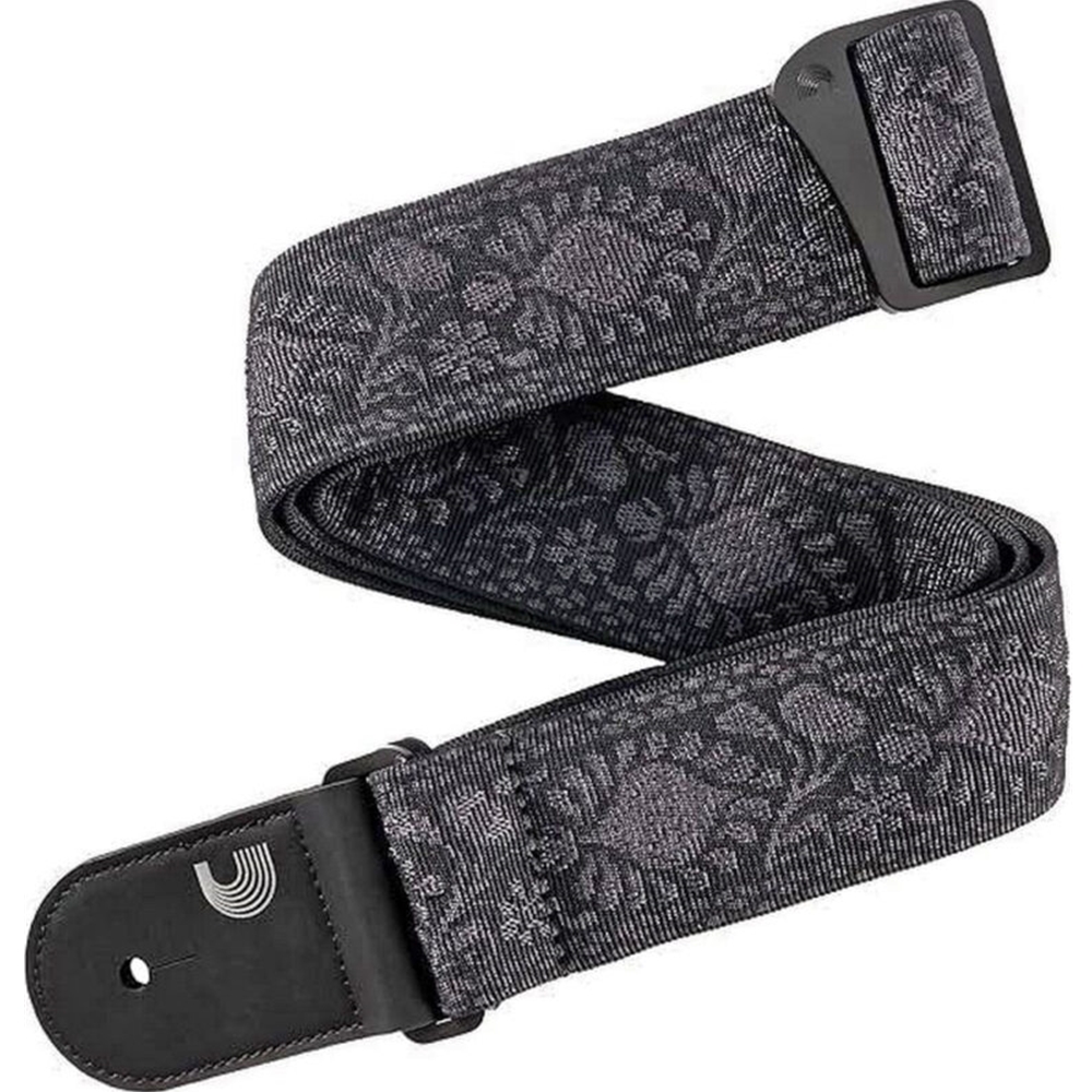 D'Addario 50TB01 Woven Guitar / Bass Strap, Monterey Black