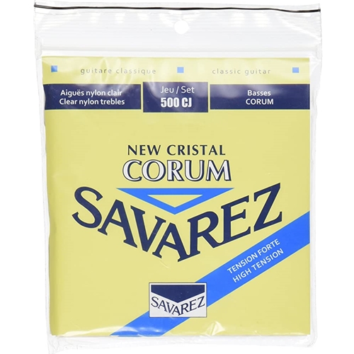 Savarez 500CJ Cristal Corum Classical Guitar Strings - Cristal Trebles, Corum Basses - High Tension