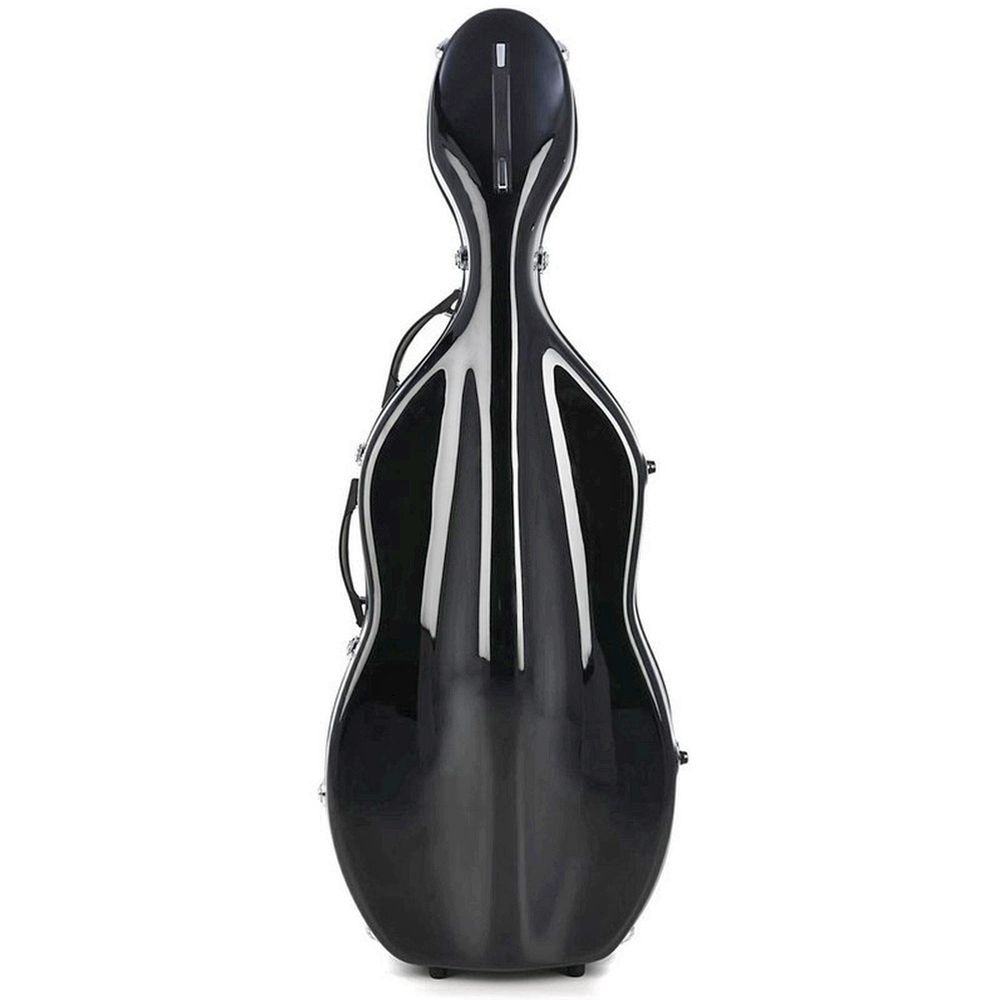 Knilling CCF44BK Deluxe Fiberglass Lightweight 4/4 Cello Case, Black Graphite/Graphite