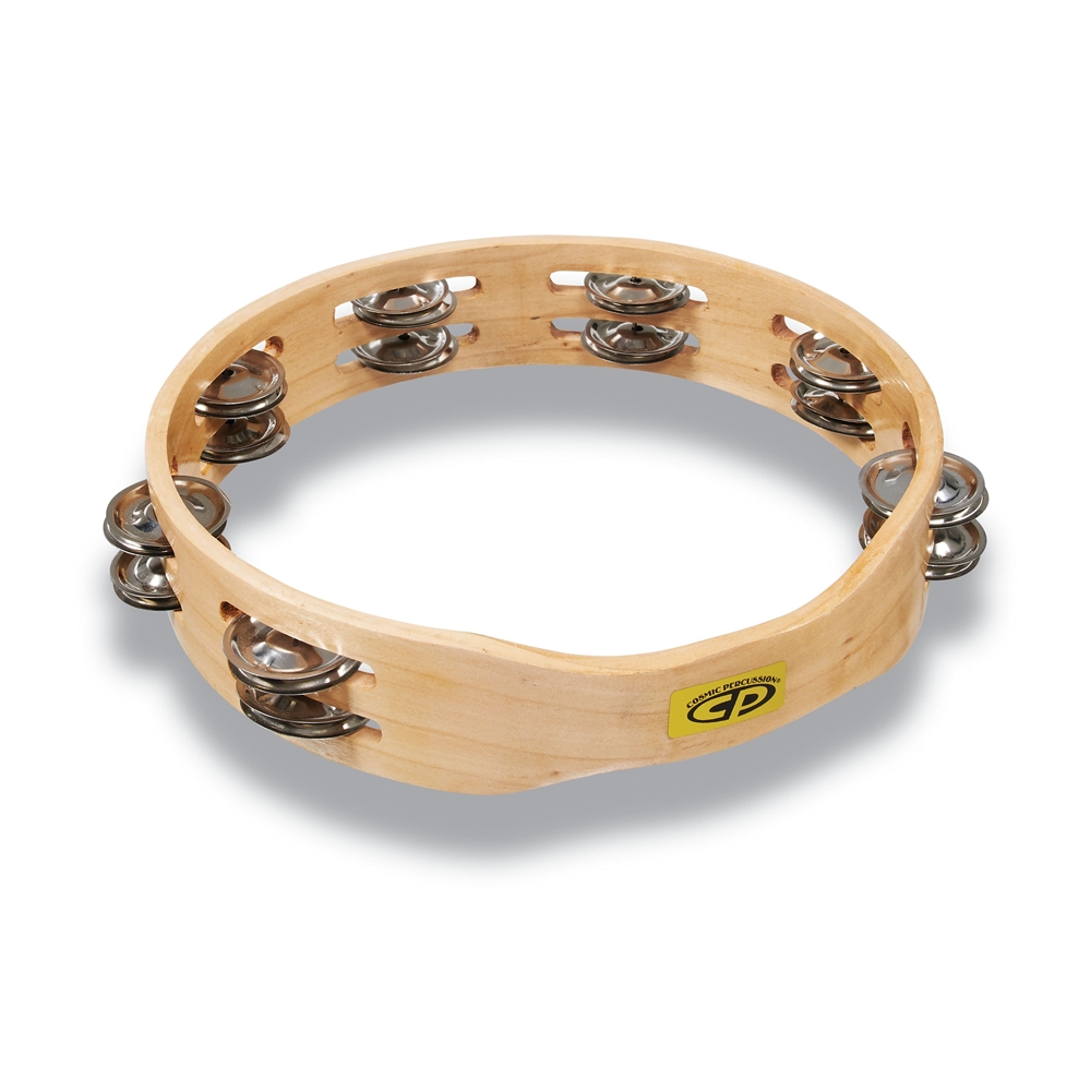 LP CP390 CP Double Row Tambourine, Steel Jingles, 10"