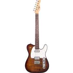 Michael Kelly MK55HTEPRO Hybrid 55 Electric Guitar, Tiger's Eye Burst