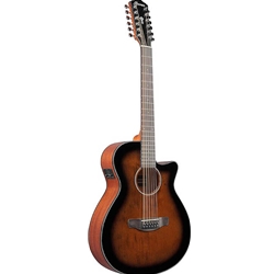 Ibanez AEB10EDVS 4-String Acoustic - Electric Bass Guitar, Dark Violin Sunburst