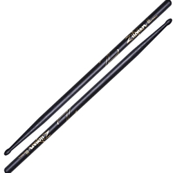 Zildjian Z5AB 5A Wood Tip Hickory Drumsticks, Black