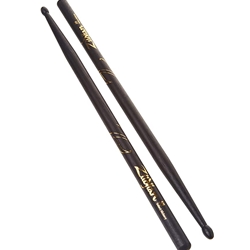 Zildjian DB5BBKN 5B Nylon Tip Hickory Drumsticks, Black
