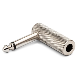 Hosa Technology GPP-151 Right-angle Adapter, 1/4 in TS to Same