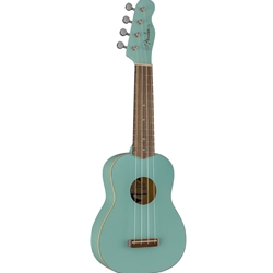 Fender 0971610504 Venice Soprano Ukulele, Daphne Blue