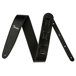 Fender 0990647000 Vegan Leather Guitar Strap - Black - 2.5" - Microfiber