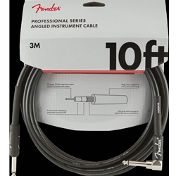 Fender 0990820025 Professional Series Instrument Cable - Straight-Angle - 10' - Black