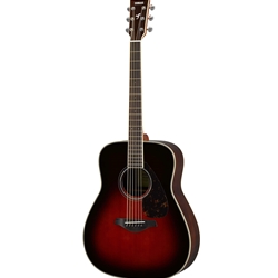 Yamaha FG830TBS Solid Top Dreadnought Guitar, Tobacco Brown Sunburst
