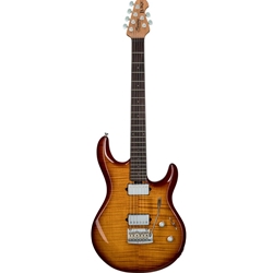 Sterling By Music Man LK100-HZB Luke Flame Maple Top Hazel Burst Electric Guitar w/Gig Bag