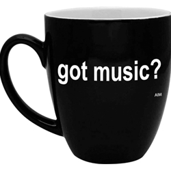 AM Gifts  56154 Got Music Bistro Mug Black
