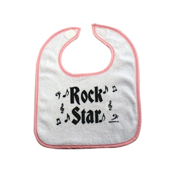 AM Gifts  41902 Rock Star Baby Bib - Pink
