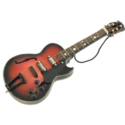 AM Gifts  39110 Brown LP Hollow Body Guitar Ornament