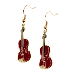 AM Gifts  E74 Violin Earrings