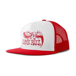 Ernie Ball P04160 Red With White Front And Red Eagle Logo Hat