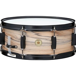 TAMA WP1455BKNZW Woodworks 14"x5.5" Snare Drum Zebrawood Wrap
