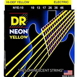 DR Strings NYE-10 NEON™ Hi Def Yellow Guitar Strings