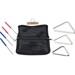 Treeworks TRE57BP Set of 4" 5" 6" Triangles and Beaters with Carrying Case