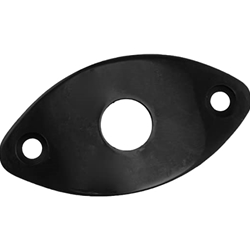WD Music  JCB2B Football Shape Jack Plate, Black